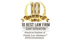 10 Best Family Law Firm client satisfaction badge | Hemmat Law Group